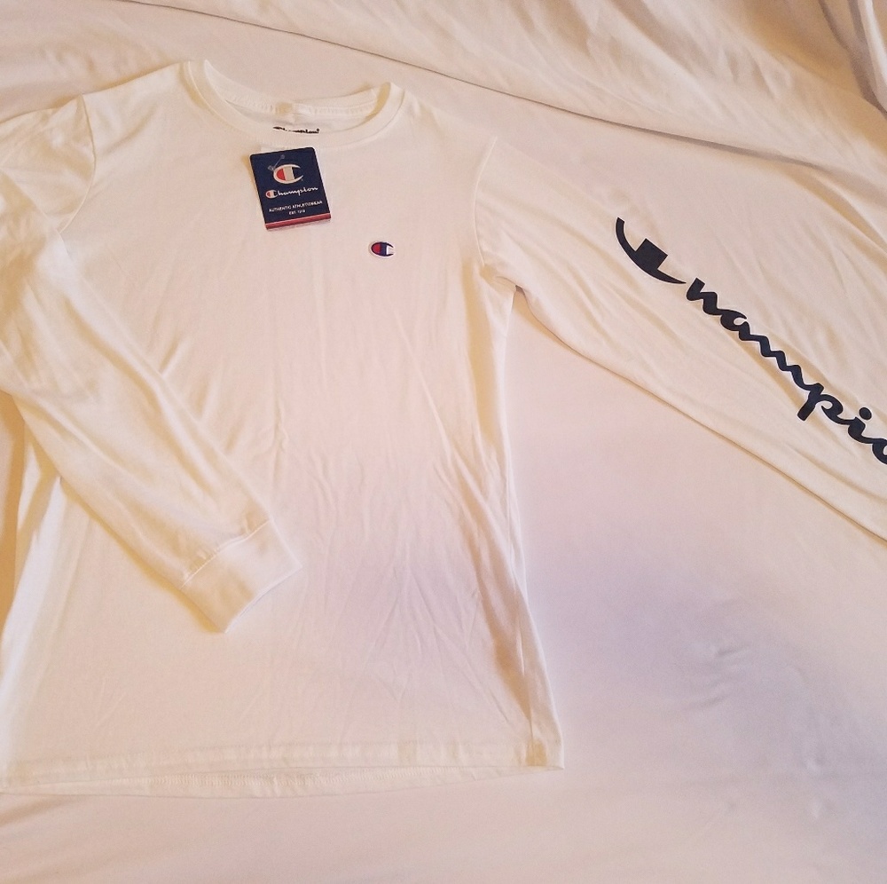Boys XL CHAMPION LONG SLEEVE TEE (BRAND NEW)